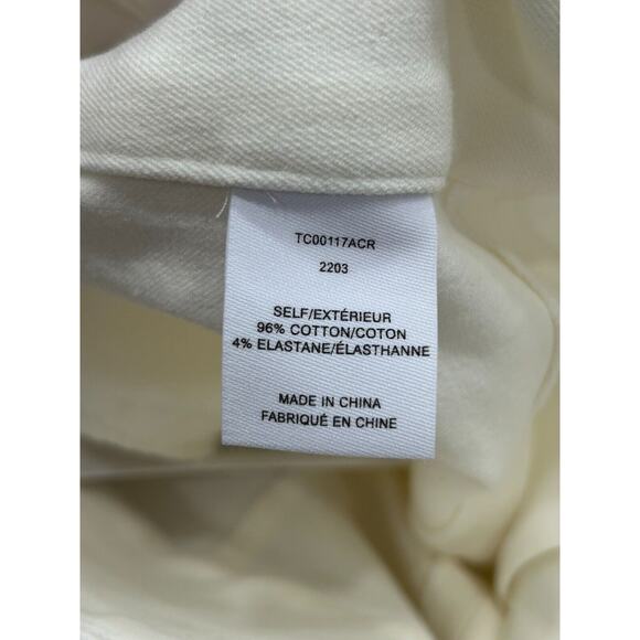 Derek Lam 10 Crosby Women's Maeve Front Slit Trousers Pants in Soft White Size 2 - Picture 7 of 13